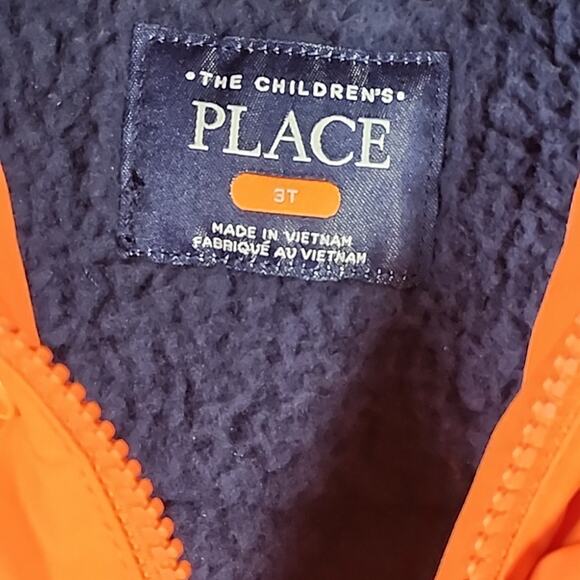 The Children’s Place Toddler Boys Jacket Hooded Faux Fur Trim Size 3t - Picture 2 of 6